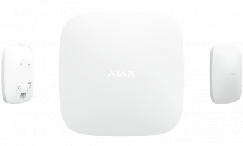Centr. ster. Hub, (GSM - 2G/3G, ETH, WiFi), biała HUB Plus WHITE AJAX